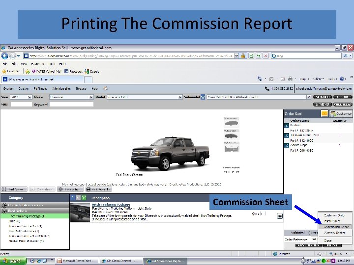 Printing The Commission Report Commission Sheet 