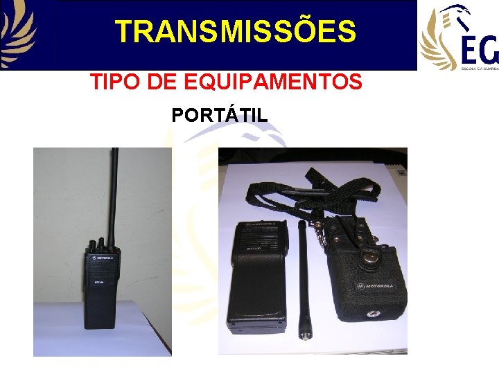 TRANSMISSÕES TIPO DE EQUIPAMENTOS PORTÁTIL 