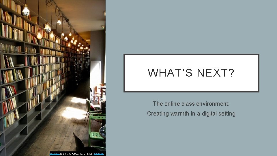 WHAT’S NEXT? The online class environment: Creating warmth in a digital setting This Photo