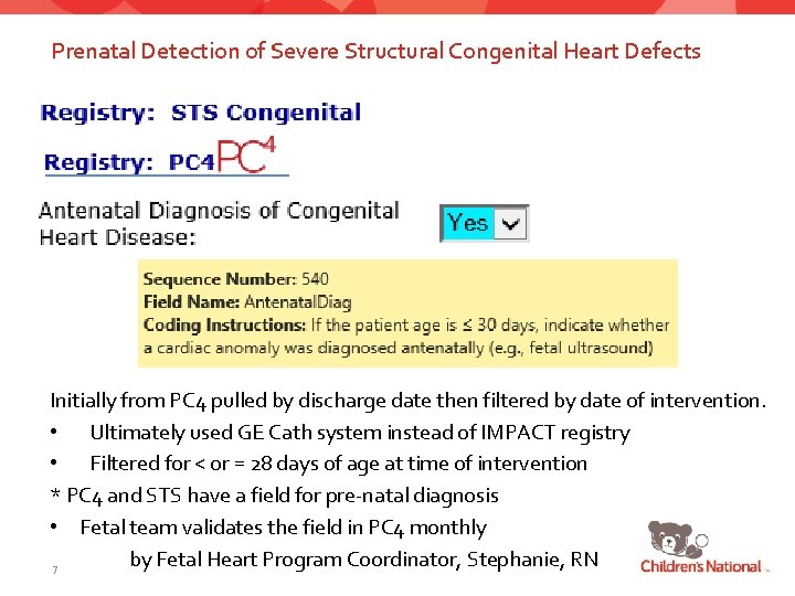 Prenatal Detection of Severe Structural Congenital Heart Defects Initially from PC 4 pulled by