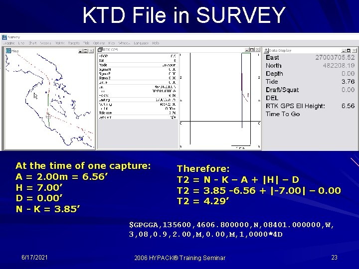 KTD File in SURVEY Click the window to begin AVI At the time of