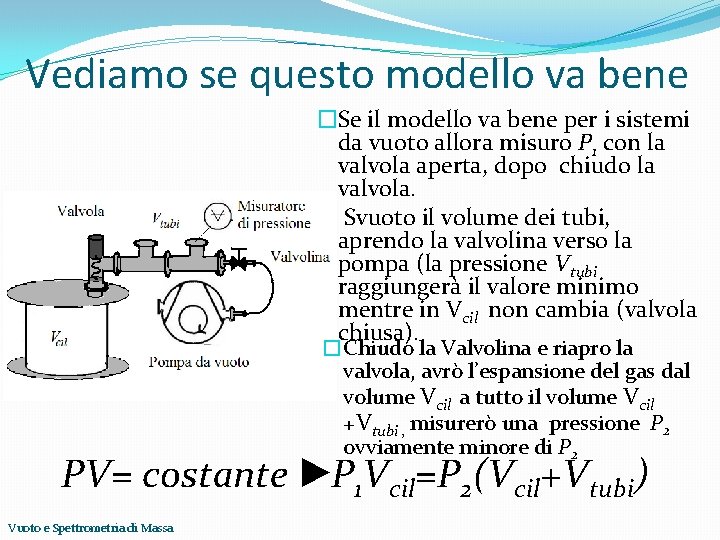 Vediamo se questo modello va bene �Se il modello va bene per i sistemi