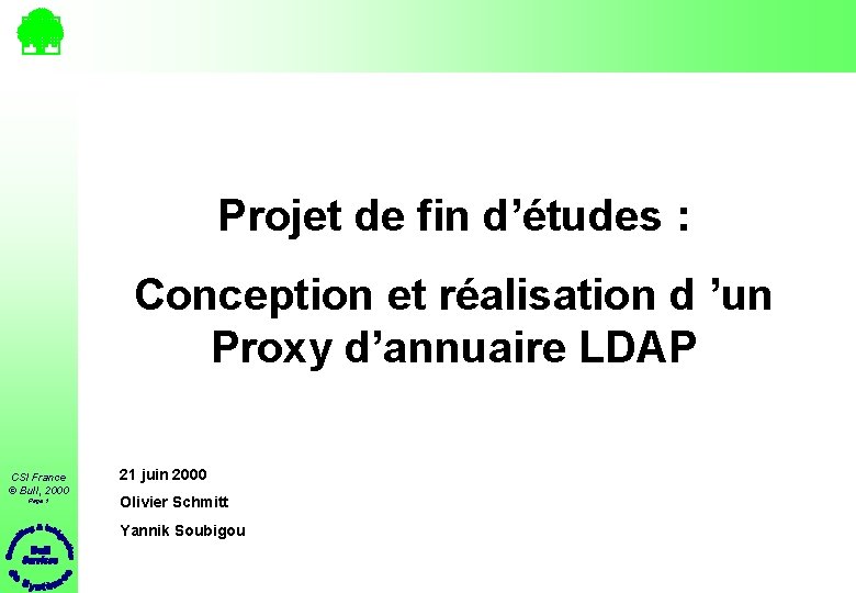 Projet de fin d’études : Conception et réalisation d ’un Proxy d’annuaire LDAP CSI