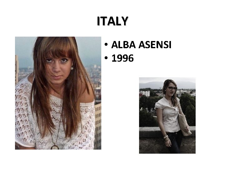 ITALY • ALBA ASENSI • 1996 