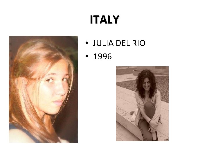 ITALY • JULIA DEL RIO • 1996 