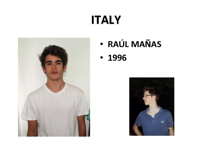 ITALY • RAÚL MAÑAS • 1996 