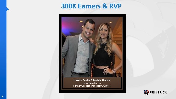 300 K Earners & RVP 8 