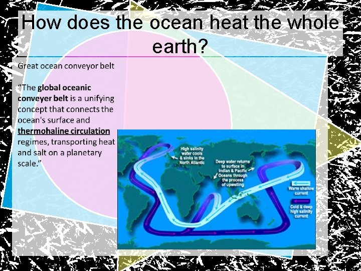How does the ocean heat the whole earth? 