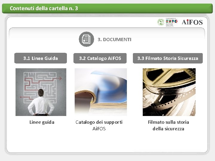 Contenuti della cartella n. 3 3. DOCUMENTI 3. 1 Linee Guida 3. 2 Catalogo