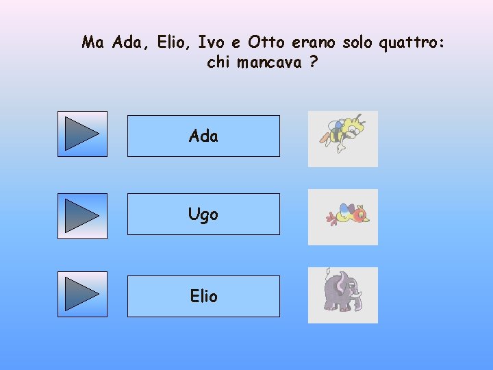 Ma Ada, Elio, Ivo e Otto erano solo quattro: chi mancava ? Ada Ugo