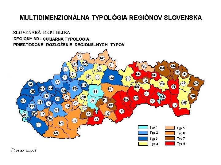 MULTIDIMENZIONÁLNA TYPOLÓGIA REGIÓNOV SLOVENSKA 