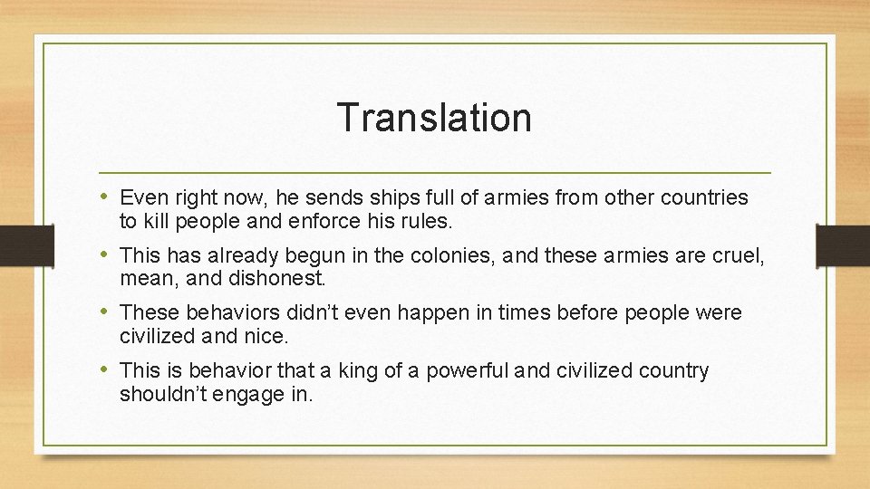 Translation • Even right now, he sends ships full of armies from other countries