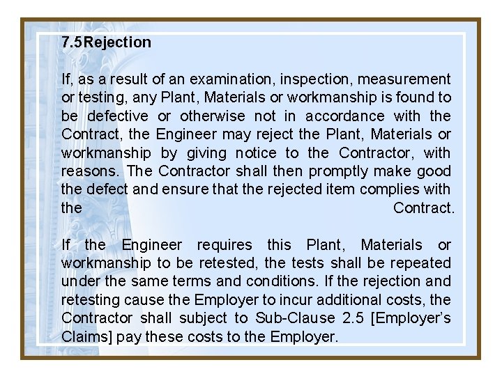 defect vs rejection vs rework explained | qa training... 7 Plant Materials and Workmanship 7 1 Manner