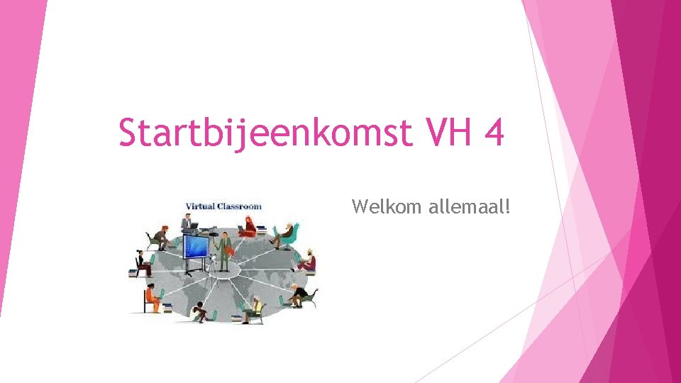 Startbijeenkomst VH 4 Welkom allemaal! 