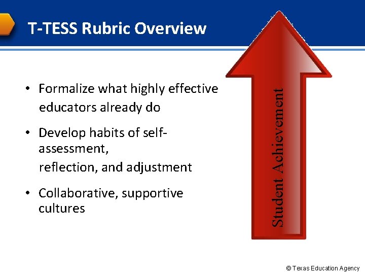  • Formalize what highly effective educators already do • Develop habits of selfassessment,