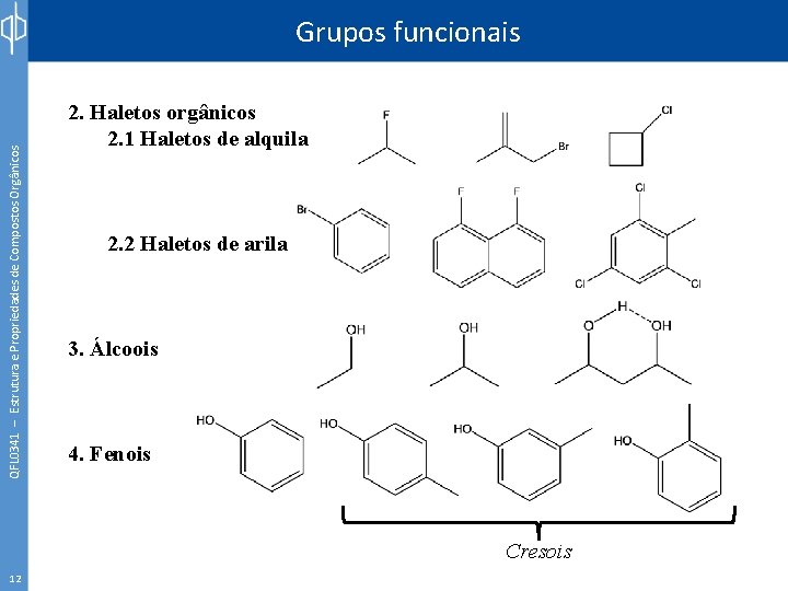 QFL 0341 – Estrutura e Propriedades de Compostos Orgânicos Grupos funcionais 2. Haletos orgânicos