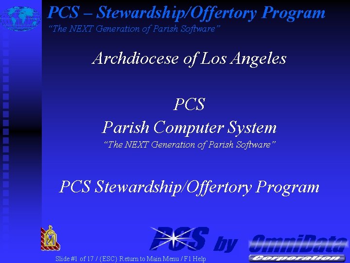 PCS StewardshipOffertory Program The NEXT Generation of Parish
