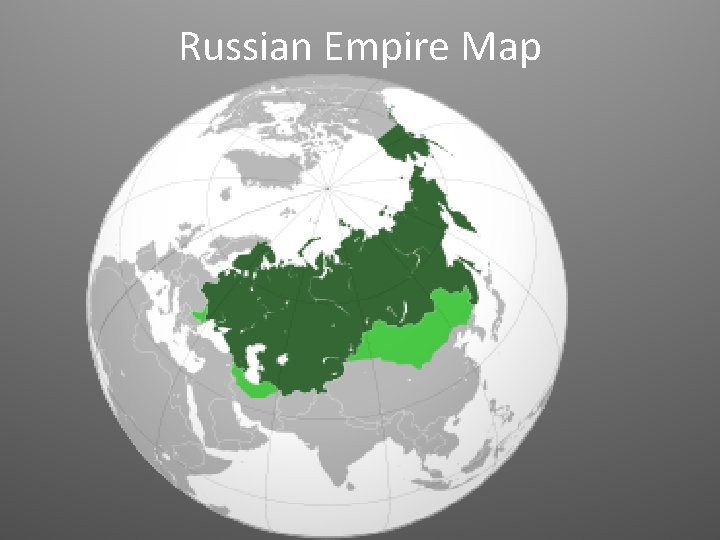 Russian Empire Map 