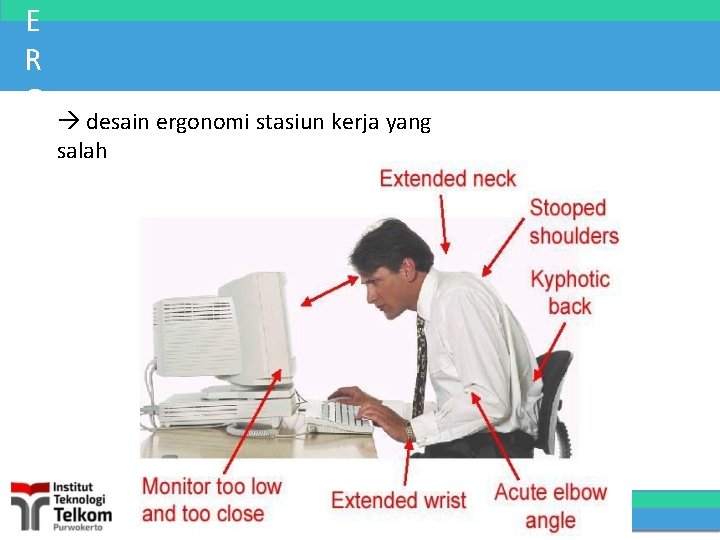 E R G desain ergonomi stasiun kerja yang O salah N O M I