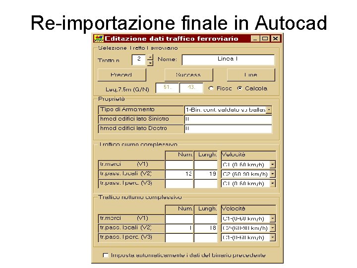 Re-importazione finale in Autocad 