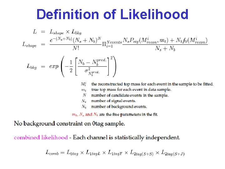 Definition of Likelihood 