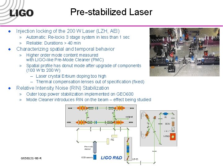 Pre-stabilized Laser l Injection locking of the 200 W Laser (LZH, AEI) » Automatic: