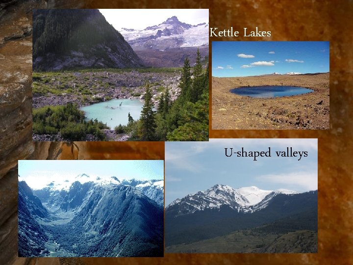 Kettle Lakes U-shaped valleys 