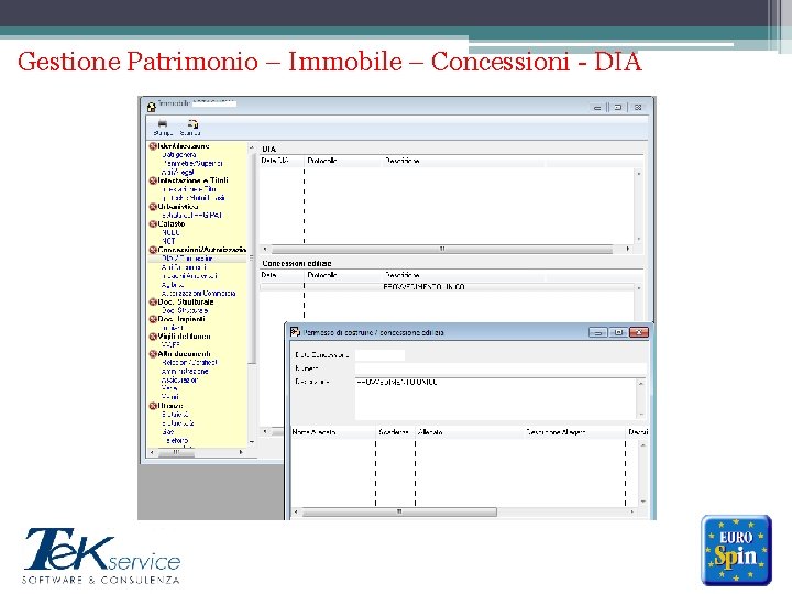 Gestione Patrimonio – Immobile – Concessioni - DIA ******* 