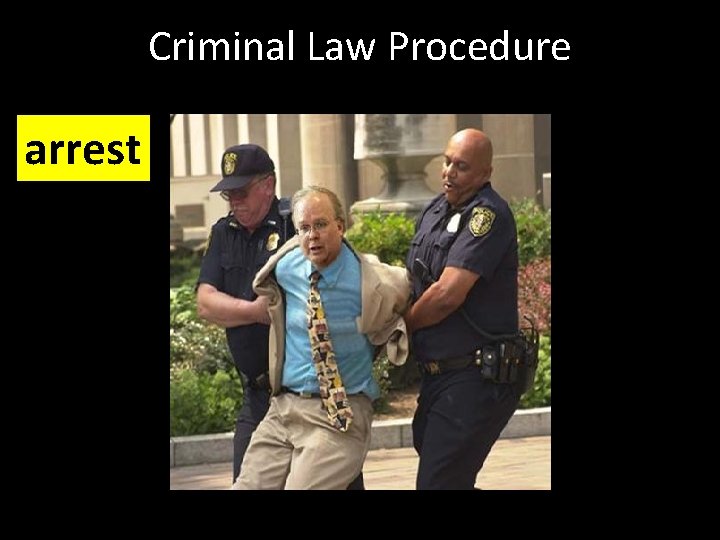 Criminal Law Procedure arrest 