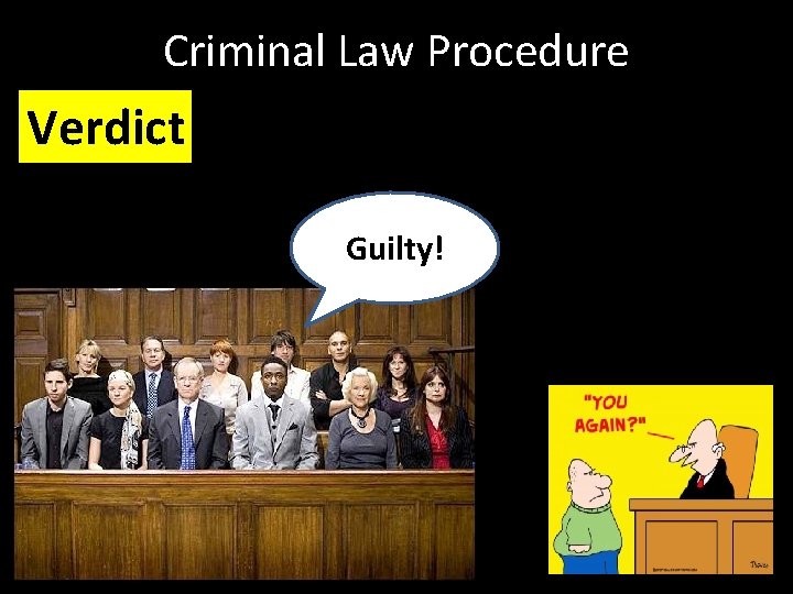 Criminal Law Procedure Verdict Guilty! 