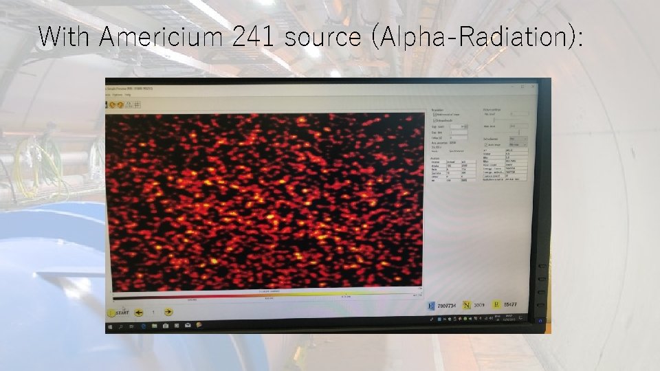 With Americium 241 source (Alpha-Radiation): 