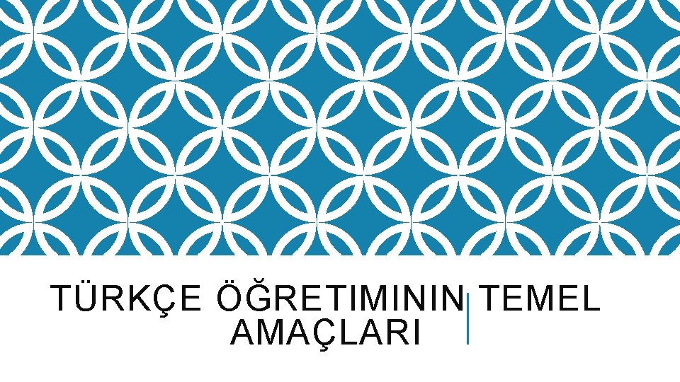 TÜRKÇE ÖĞRETIMININ TEMEL AMAÇLARI 