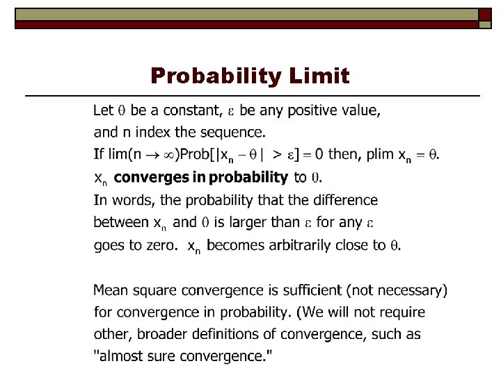 Probability Limit 