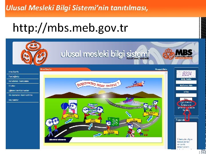 Ulusal Meslekî Bilgi Sistemi’nin tanıtılması, http: //mbs. meb. gov. tr 