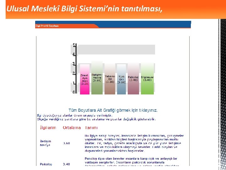 Ulusal Meslekî Bilgi Sistemi’nin tanıtılması, 