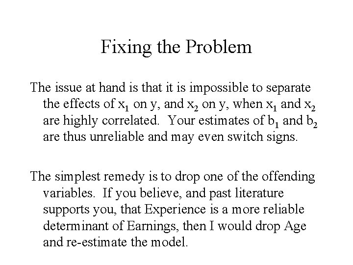 Fixing the Problem The issue at hand is that it is impossible to separate