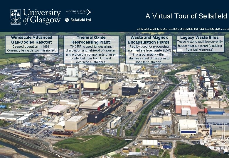 A Virtual Tour of Sellafield All images and information courtesy of Sellafield Ltd. (www.