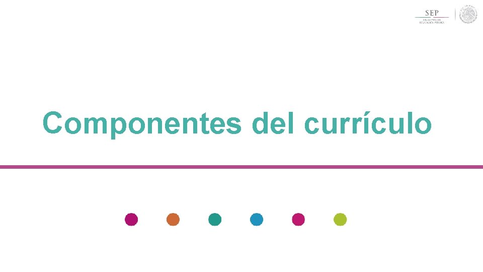Componentes del currículo Componentes del currículo