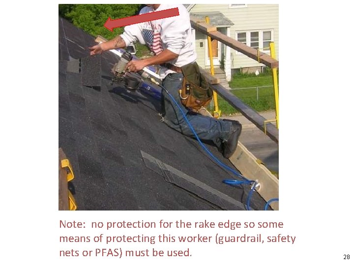 Note: no protection for the rake edge so some means of protecting this worker