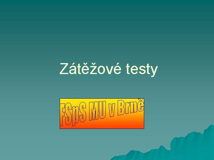 Zátěžové testy 