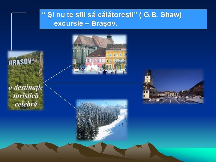 “ Şi nu te sfii să călătoreşti” ( G. B. Shaw) excursie – Braşov.