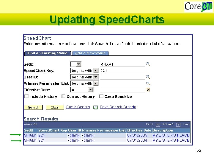 Updating Speed. Charts 52 