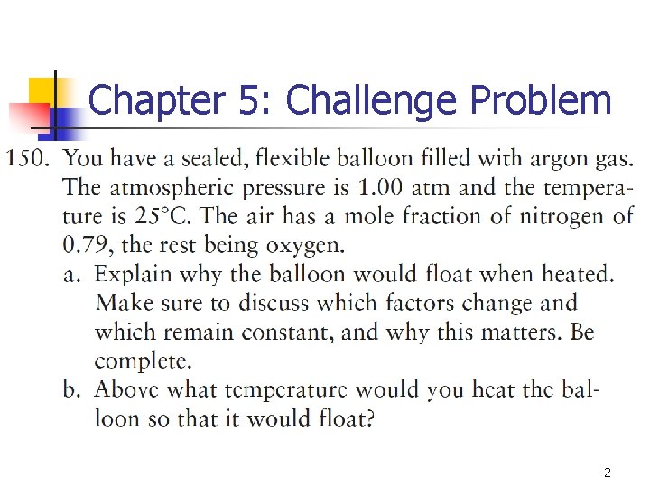Chapter 5: Challenge Problem 2 