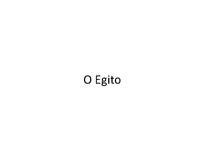 O Egito 