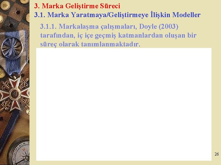 3. Marka Geliştirme Süreci 3. 1. Marka Yaratmaya/Geliştirmeye İlişkin Modeller 3. 1. 1. Markalaşma