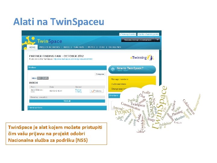 Alati na Twin. Spaceu Twin. Space je alat kojem možete pristupiti čim vašu prijavu