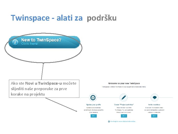 Twinspace - alati za podršku Ako ste Novi u Twin. Space-u možete slijediti naše