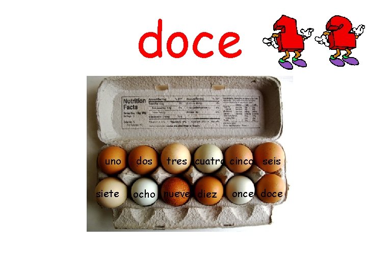 doce uno siete dos tres cuatro cinco seis ocho nueve diez once doce 