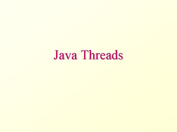 Java Threads 