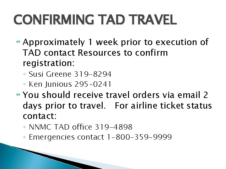Tad Word Example TAD GUIDELINES Deputy Command of Medicine Timelines For